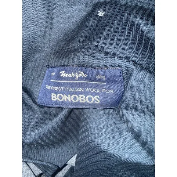 NEW Bonobos Mens Wool Dress Pants Grey 33/32 Slim Taper Fit $119 [jb] - Picture 7 of 7